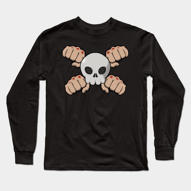 Bare Knuckle Boxing crew Jolly Roger (no caption) Long Sleeve T-Shirt by RampArt
